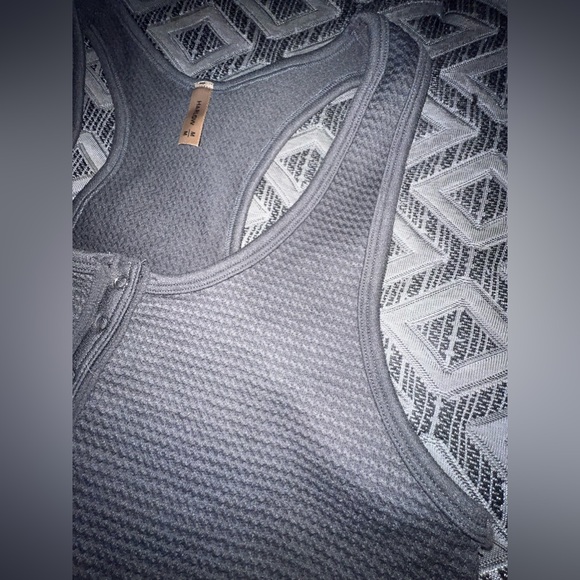 Harlow waffle snap crop top/ bralette, racerback, grey, NWT - Picture 8 of 10